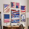 1pc American USA flag  Poster Paper Print Home Bedroom Entrance Bar Cafe Art Painting Decoration