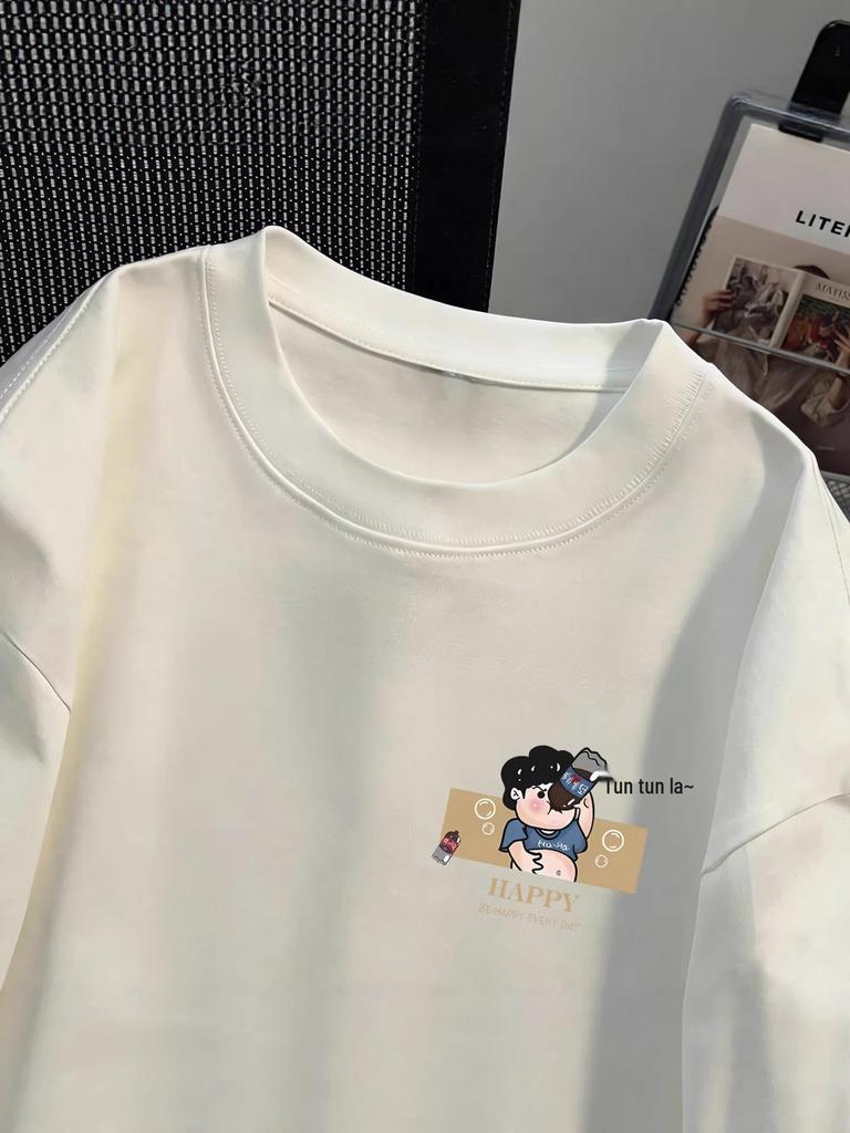 Chic Loose Fit Cotton T-shirt - Women's High-End Summer 2026 Design