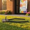 Heavy Duty Flag Car Tire Base | Sturdy Metal Construction, curved with