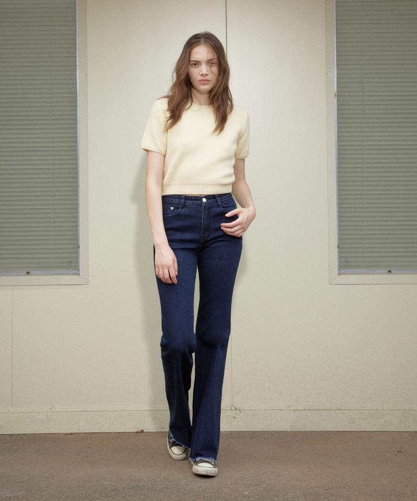 Assenti [Fleece-Lined][Select Length] Denim Slim Bootcut Pants_Blue