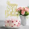 Glitter Happy Birthday Cake Topper Flags Set Paper Decorations Party Celebration