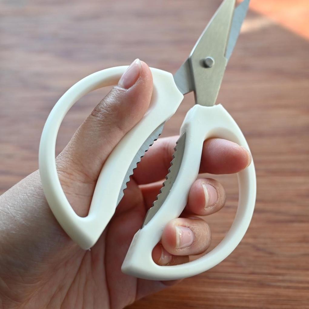 White Modern Stainless Steel Kitchen Scissors