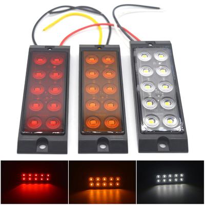1pcs Car Truck Rear Tail Lamps Warning Signal Lights 12-24V 10 LEDS Trailer Lights Waterproof Double Sides Marker Trailer Lights