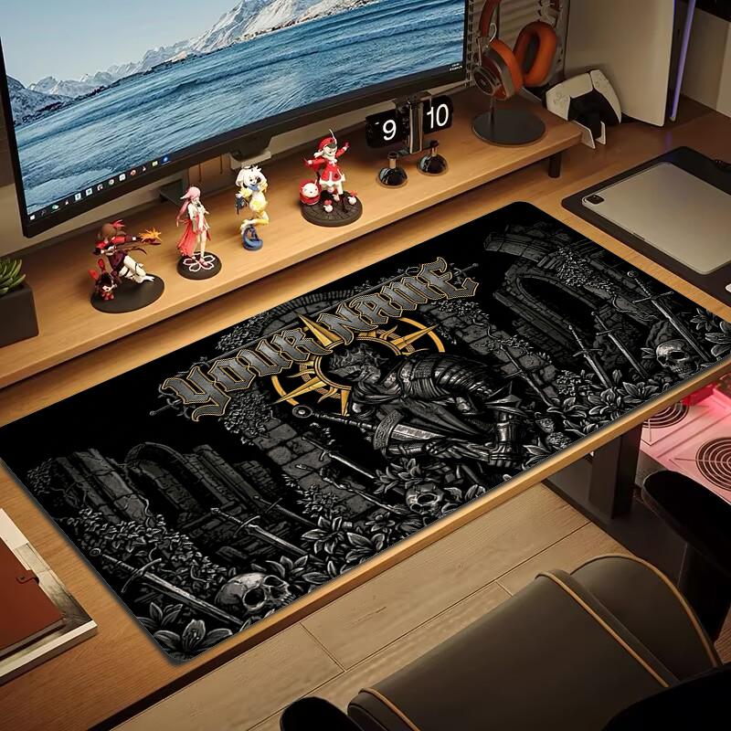 Custom Name Dark Soul Mouse Pad Large Gaming Table Cushion Non-slip Laptop Tablet Big Mousepad XXL Mat Mini PC Playmat With Lock edge_XIA