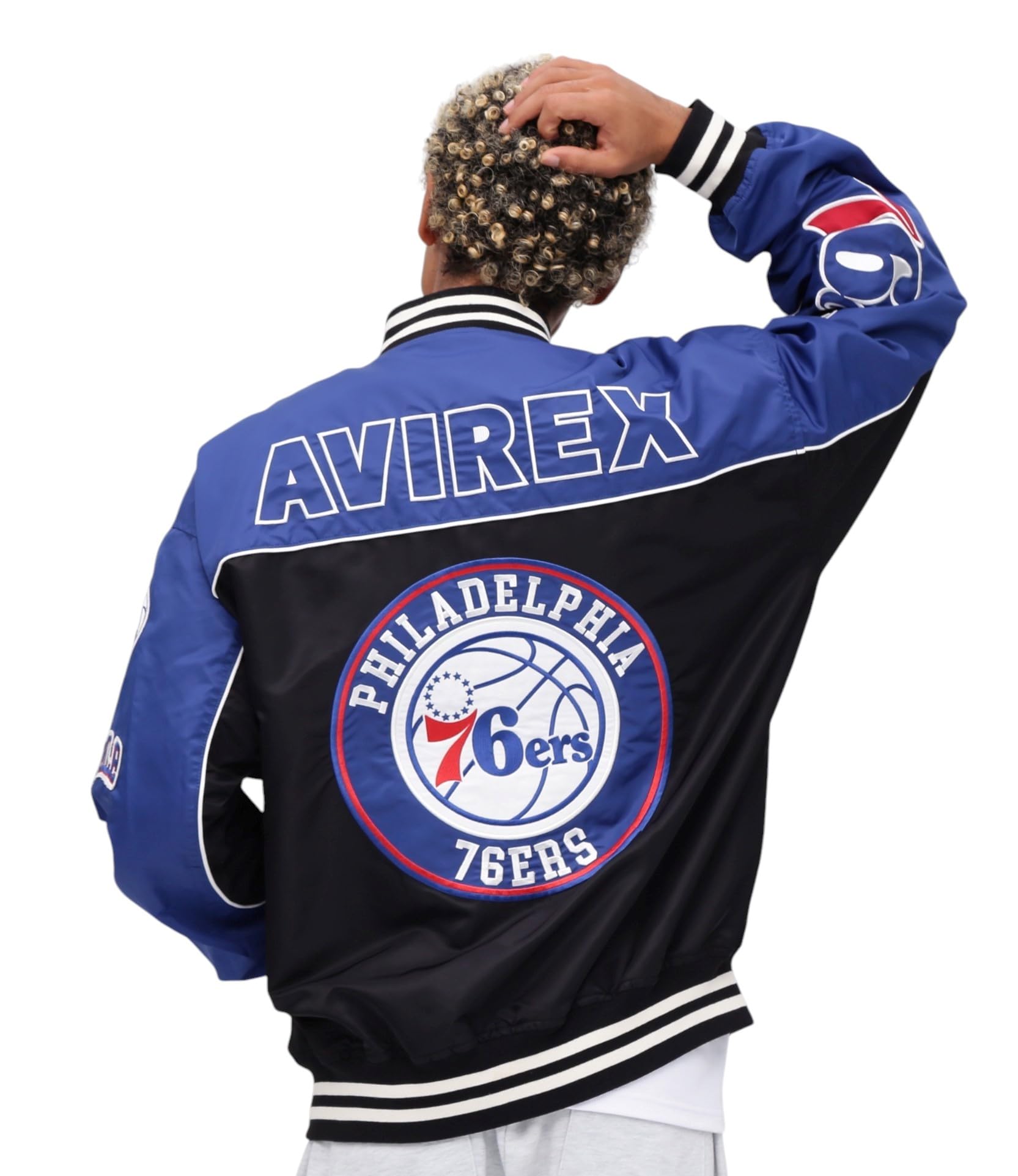 

Avirex NBA Nylon Size Jacket, Men s, M, 110, Blue, 783-5152010