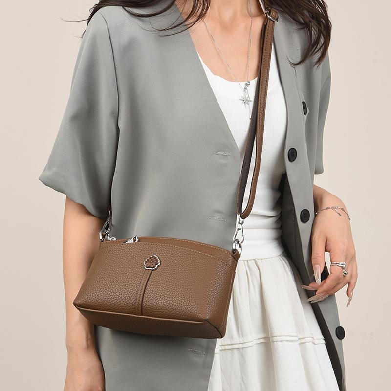New Women'S Shoulder Purse Bag Fashion Atmosphere Crossbody Messenger Bag Women'S Small Mother Handbag Soft Leather Bags