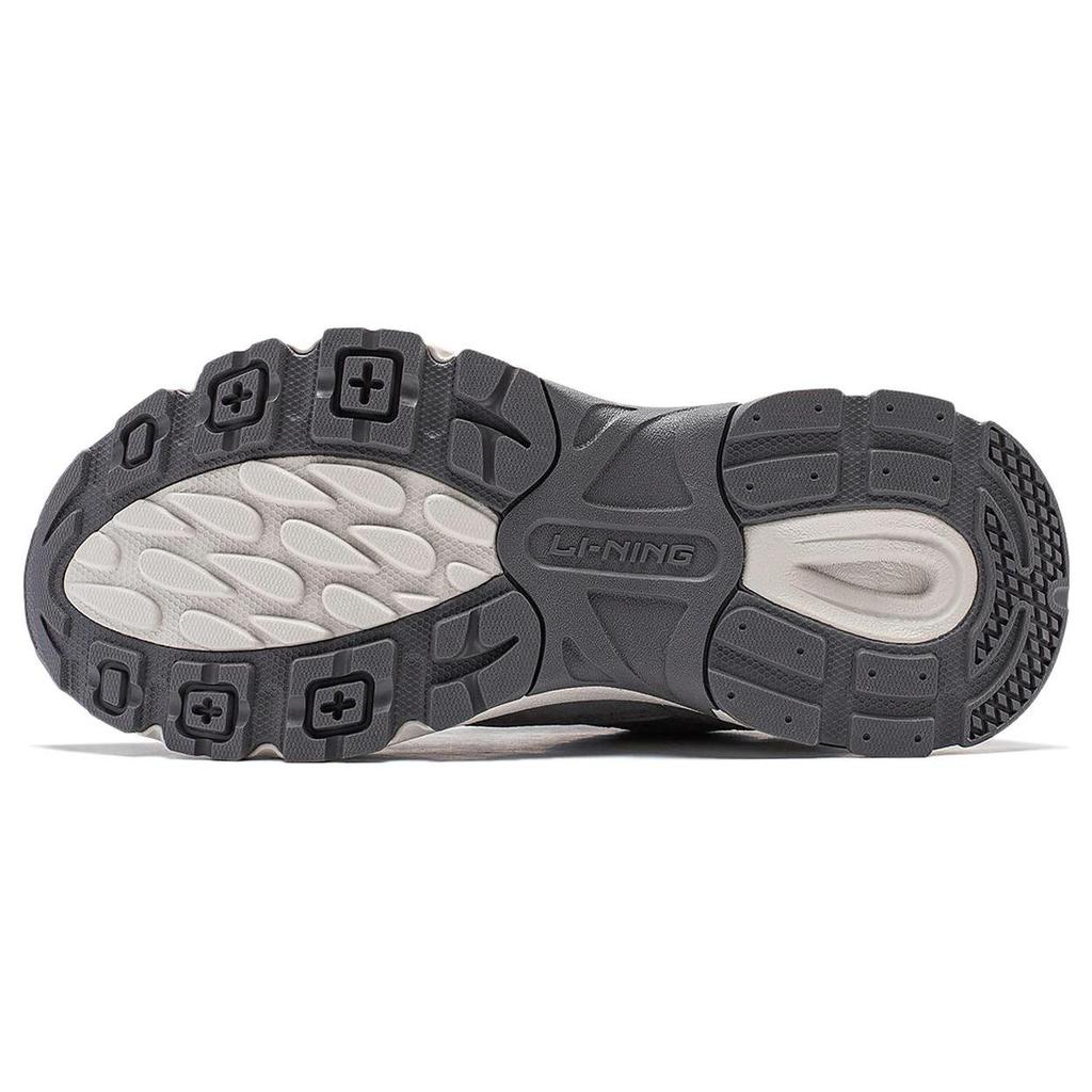 Li Ning Beicheng Cushioning Slip Resistant Abrasion Resistant Support Low Top Casual Shoes Women's Gray AGCT426-2