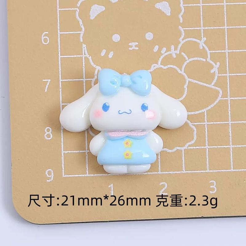 10 Pcs New Kawaii Cartoon Cute Bow Animal Series Resin Scrapbook Diy  Bow Decor Accessories Crafts A141