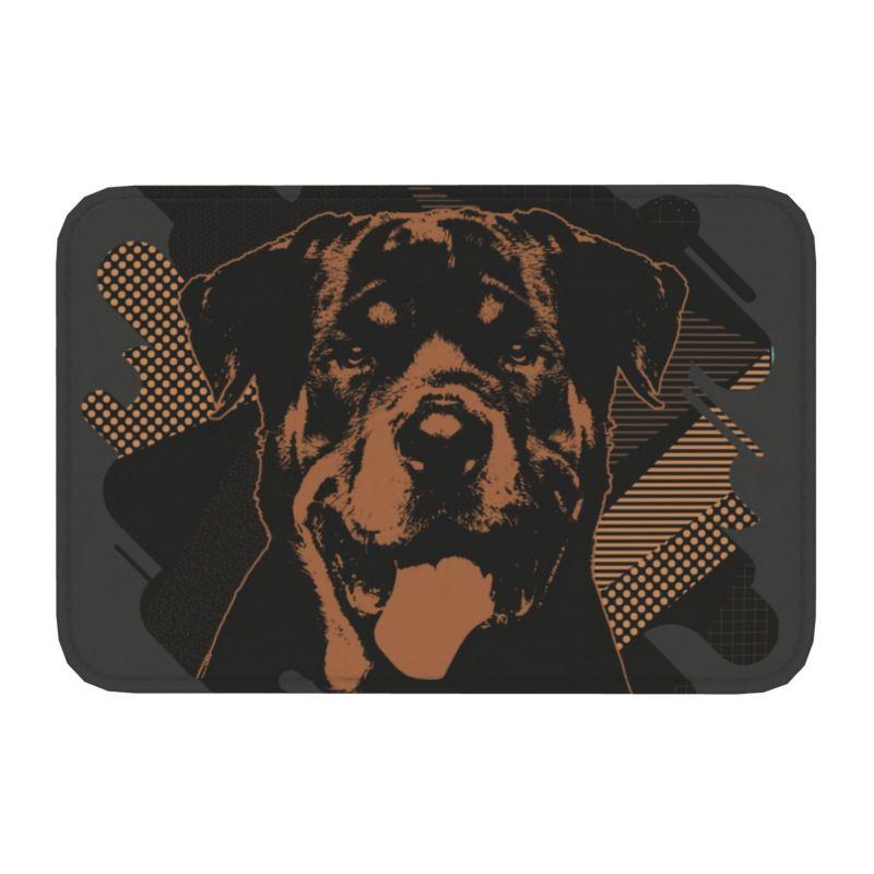 Rottweiler Dog Floor Door Bathroom Kitchen Mat Anti-Slip Outdoor Pet Animal Doormat Living Room Entrance Rug Carpet Footpad