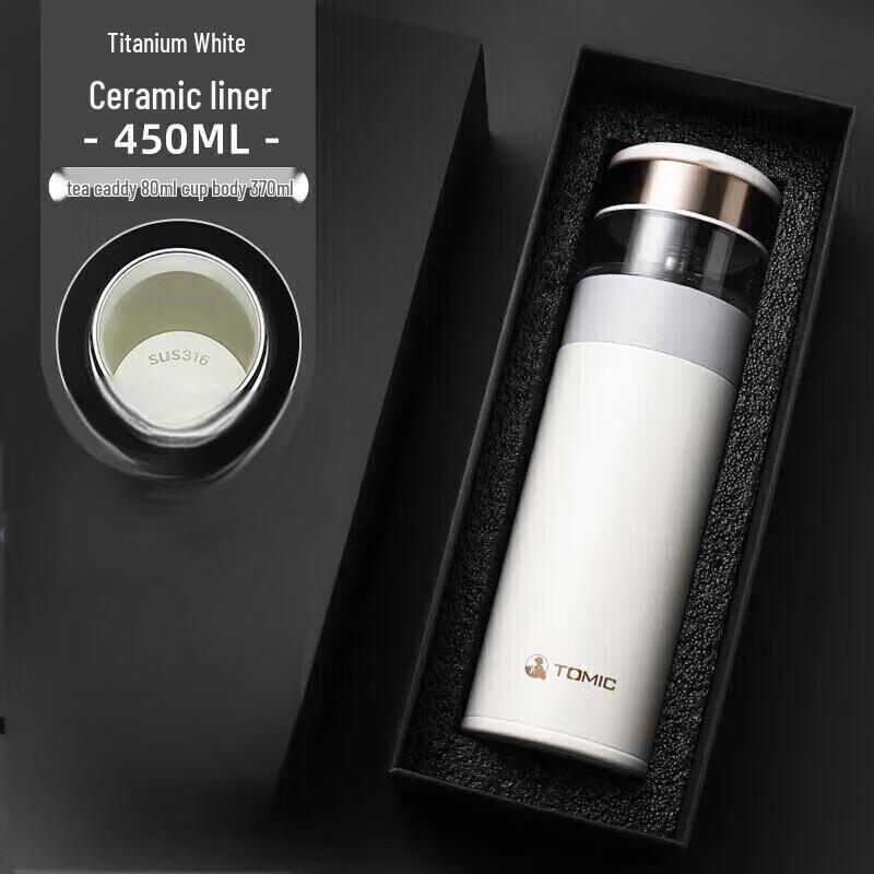 TOMIC TW6005101 Ceramic-Lined Tea Separation Thermos Cup