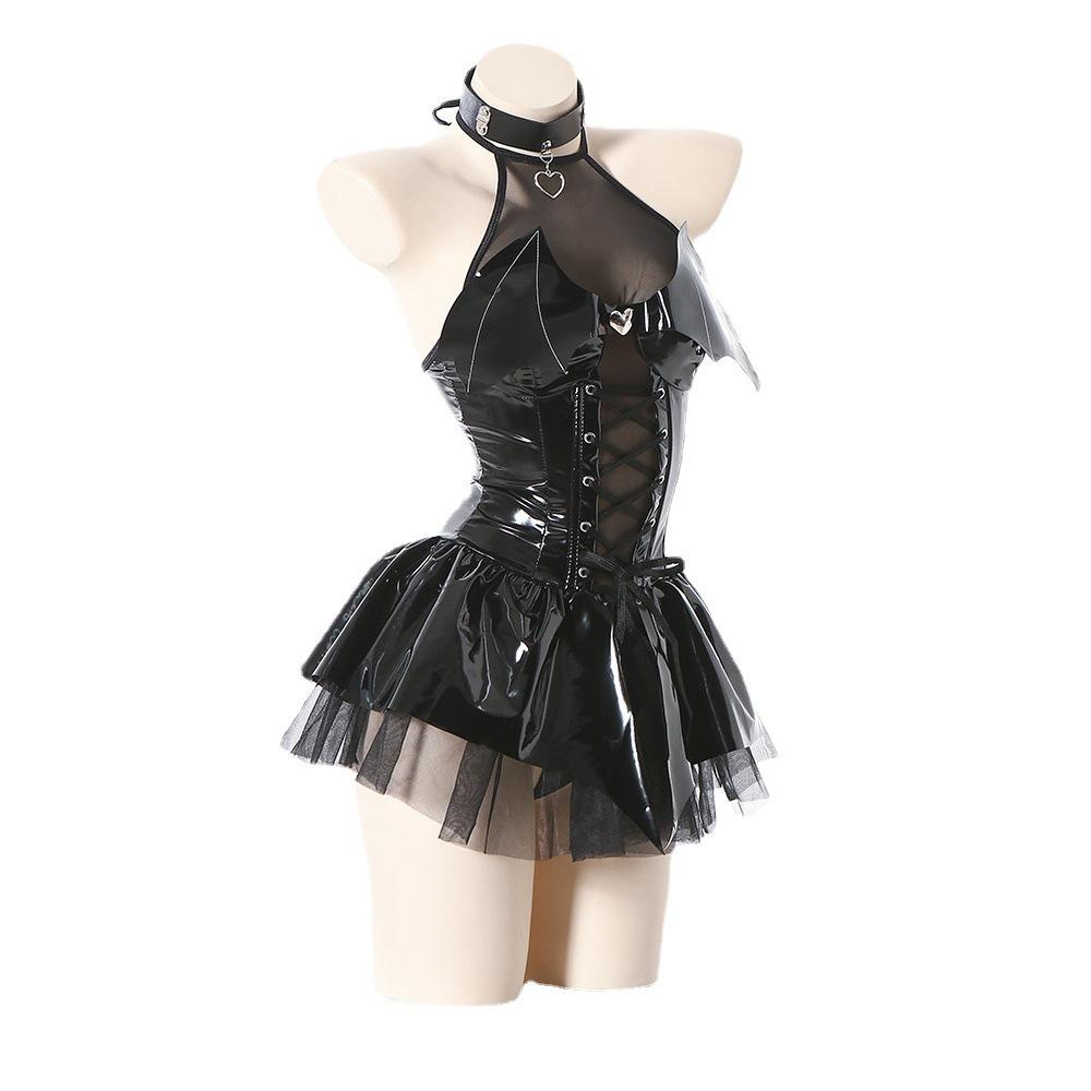 Sex Underwear Halloween Sexy Pure Lust Temptation Patent Leather with the Same Dark Cute Passion Suit