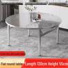 304 Stainless Steel Folding Round Dining Table for Restaurant, Buffet, Outdoor, and Home Use