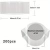 200pcs 45x30mm Clear Perforated Shrink Tape – Heat Shrink Packaging Sealer for Bottles, Jars, Lip Gloss Tubes (3/4 To 1 Inch Diameter)