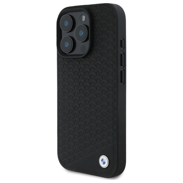 Bmw Bmhmp16L23Rddk Iphone 16 Pro 6.3    Czarny/Black Hardcase Sign Leather Diamond Metal Logo Magsafe