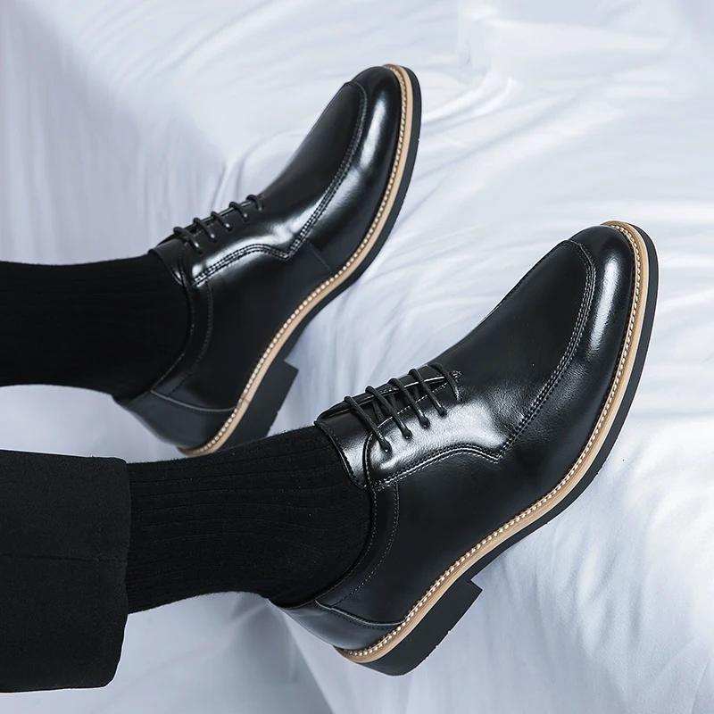 Genuine Leather Men's Formal Shoes Business Men Office Shoes British Style Men's Casual Shoes Social Shoe Male Chaussure Hommes
