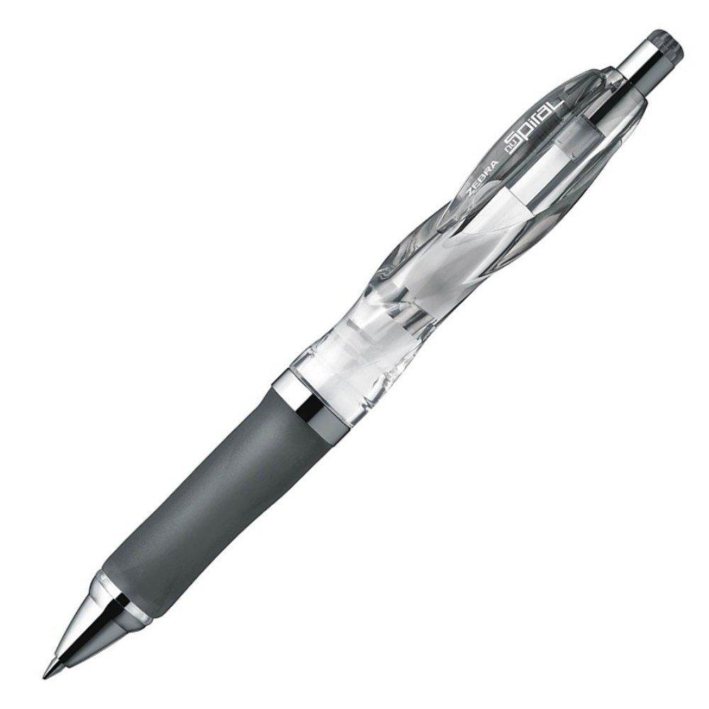 

Zebra Ballpoint New Spiral Clear Black Oil-Based Pen, CC, 0.7 inch, BA51-CBK, чёрный