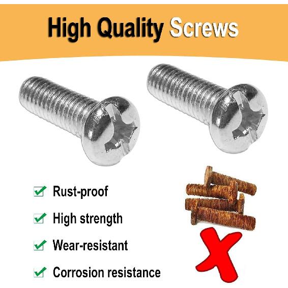 Black License Plate Screw Caps - High Gloss Finish Screw and 8 PCS M6X20mm Stainless Steel Rust Resistant Car Tag Frames Bolts Fastener Kit