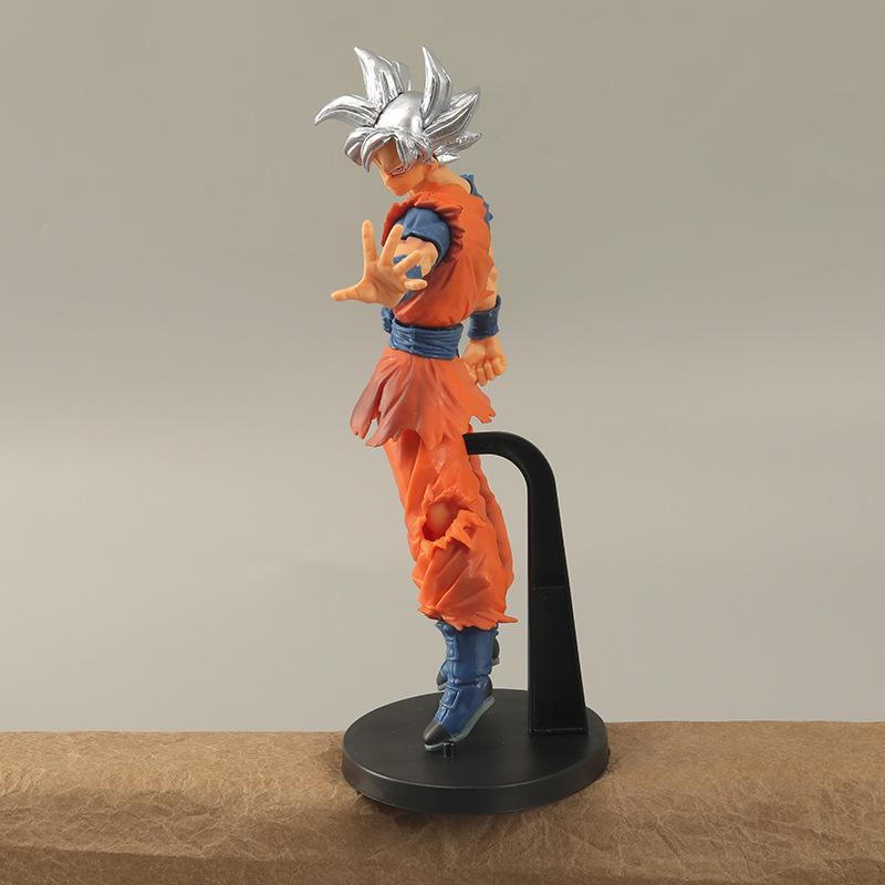 23CM Anime Super Dragon Ball Son Goku Migatte No Gokui 10th Anniversary Silver Hair Son Goku Model Toy Gift Action Figure