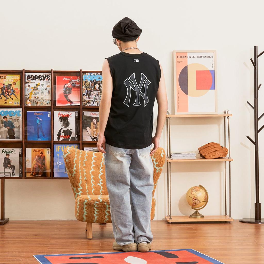 MLB New York Yankees Tank Tops Unisex Black Moderate Straight Fit 3ATKB0233-50BKS