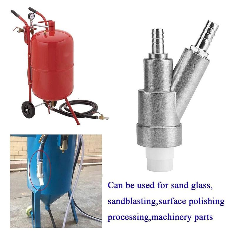 Car 35mm Stainless Steel Sand Blaster Sandblasting With 8mm Boron Carbide Nozzle Car Maintenance Tools