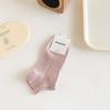 Female Spring and Summer Pure Color Pure Cotton Shallow Mouth Student Short Tube Socks