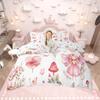 Homewish Set Copripiumino Unicorno Elfo Magico Set Copripiumino Mondo Fiabesco Onirico Set Letto Arcobaleno Colorato Per Bambine