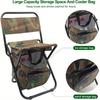 1PC Foldable Camping Chair with Cooler Bag Light Weight Fishing Chair Compact Folding Stool Seat
