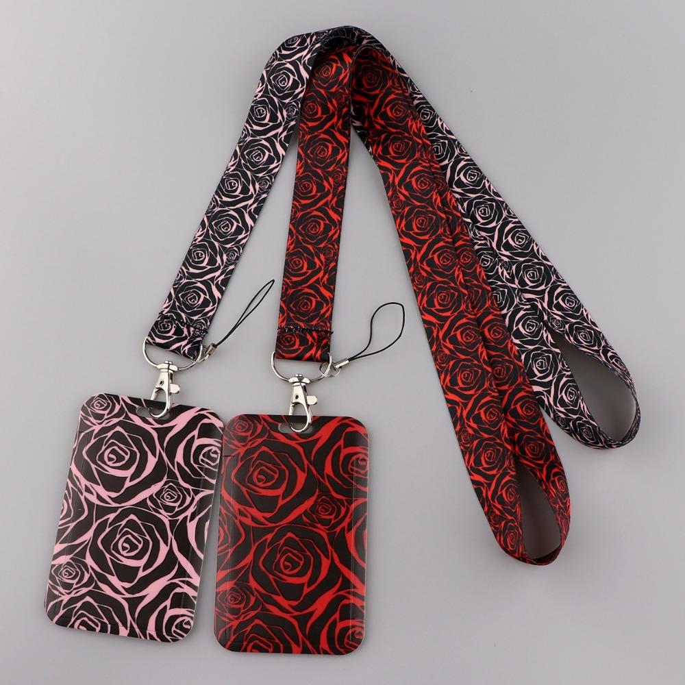 

Polyester Business Card Holder With Lanyard Credit Card Holders New Bus Card Cover Case