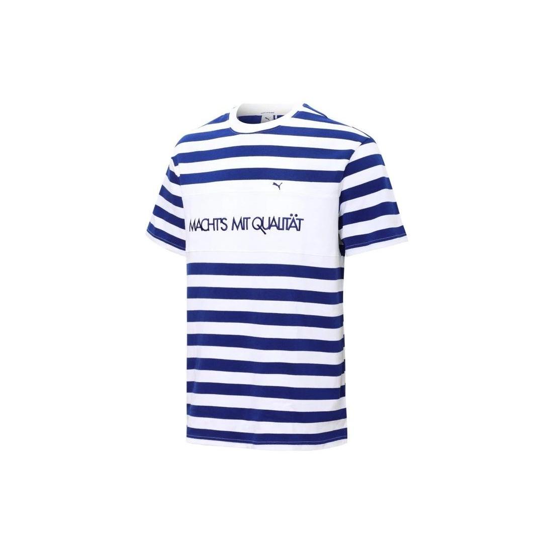 PUMA MMQ Striped T-Shirt  Blue  Men s 537510-12 M