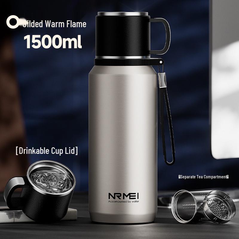 2025 Large Capacity Insulated Kettle with Tea Infuser – Unisex