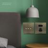 Retro Eu Metal Panel Wall Toggle Light Switch Socket,Bronzed Antique Stainless Steel Wall Light Switch