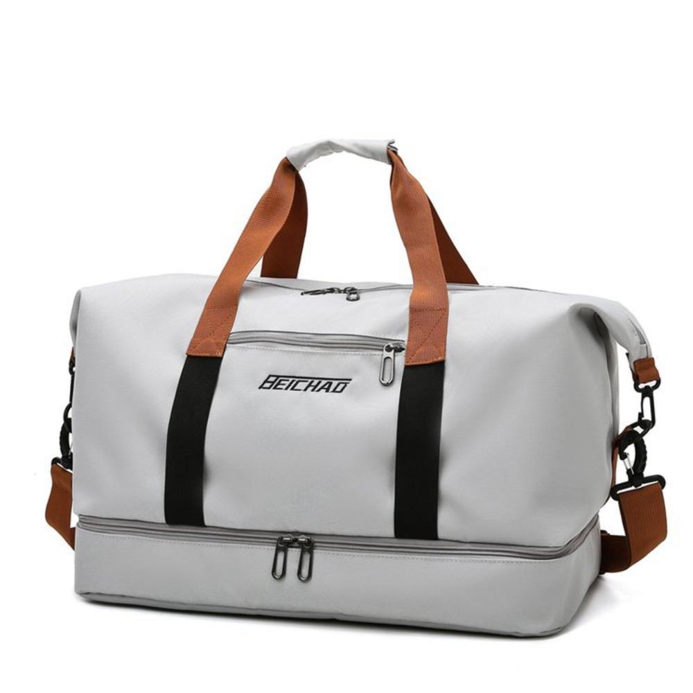 

Large Capacity Short-distance Travel Bag Men s Wholesale Hand Luggage Bag Sports Fitness Bag Dry and Wet Separation Bag Storage Bag серый