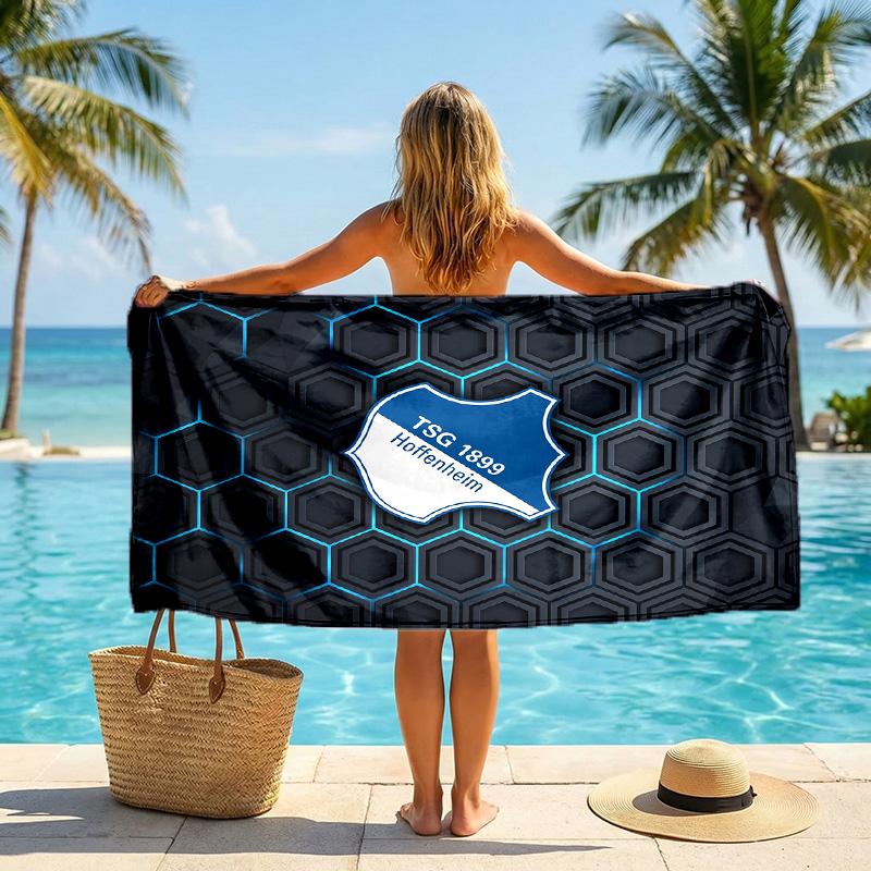 TSG Hoffenheim FC Print Quick Dry Beach Towel Microfiber Absorbent Portable Travel Swimming Towel