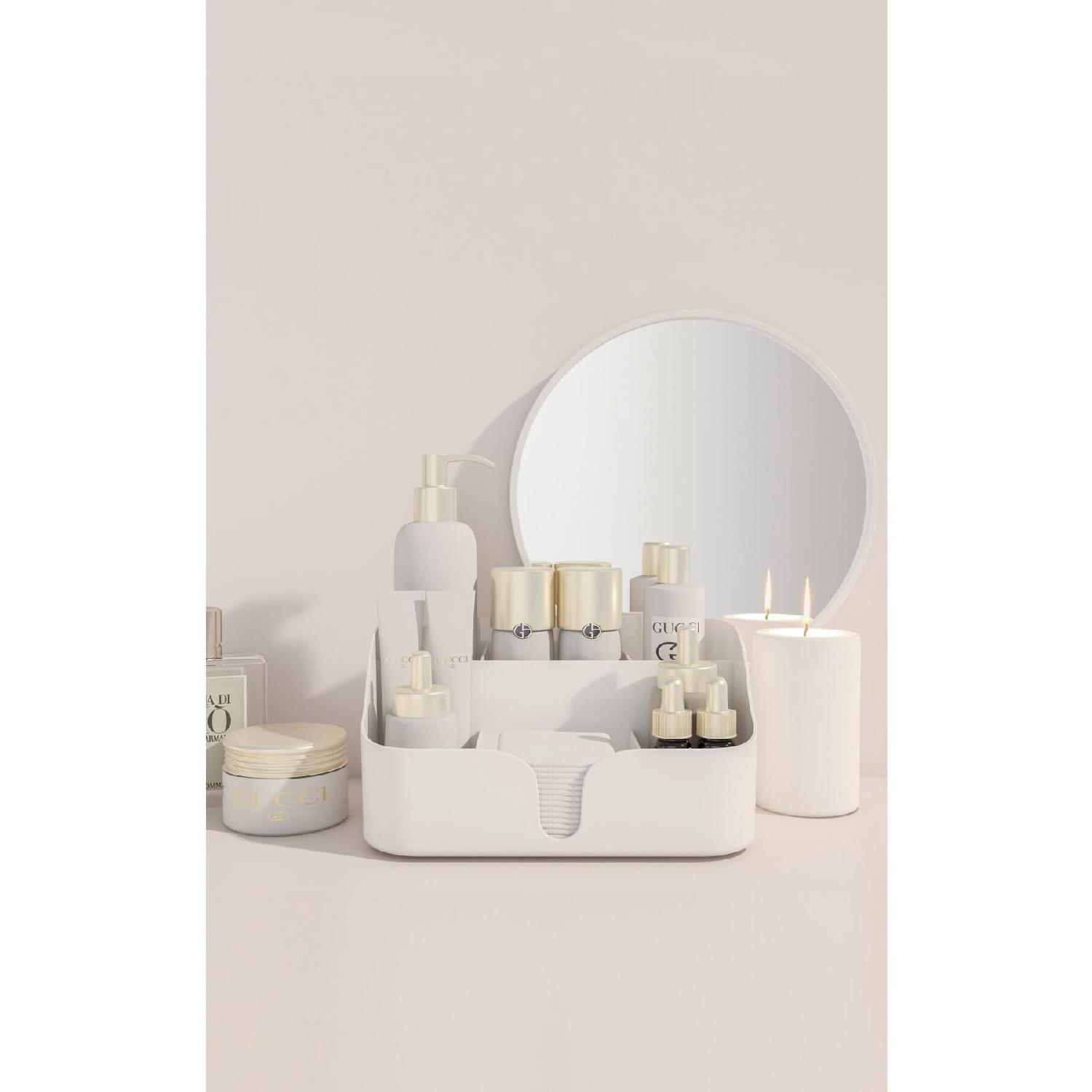 

Makeup And Cosmetics Organizer Box Organizer White серый