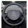 Black Artificial Leather Steering Wheel Covers Hand-Stitched Car Steering Wheel Cover for Citroen C4 Picasso 2007-2013