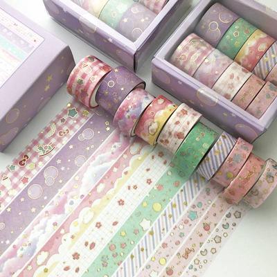 10 Pcs Tape Set DIY Decorative Tape Paper Adhesive Handbook Tape Creative