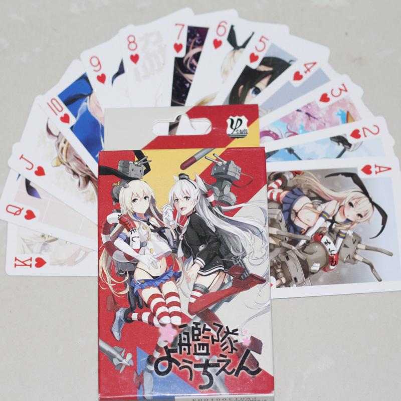 Anime Kantai Collection Shimakaze Poker Cards Cartoon Accessories