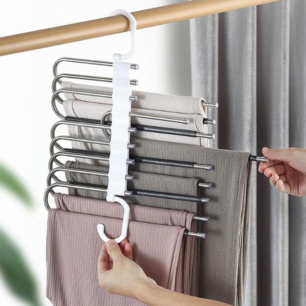Stainless Steel Folding Clothes Hanger Large Capacity Closet Organizer  Clothes