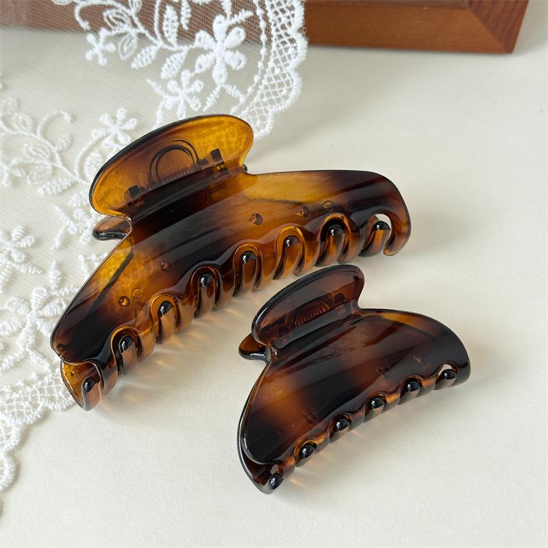High-end Glossy Small Fan-shaped Hair Clips with Simple and Elegant Style - Hair Clips for Retro Updos - Shark Clips