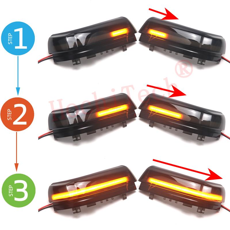 For Mitsubishi Pajero V73 V77 V93 V97 V98 2006- Side Mirror Cover Indicator LED Dynamic Turn Signal Light Blinker