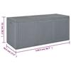 VidaXL Boîte de rangement de jardin gris PP rotin 270 L 364061