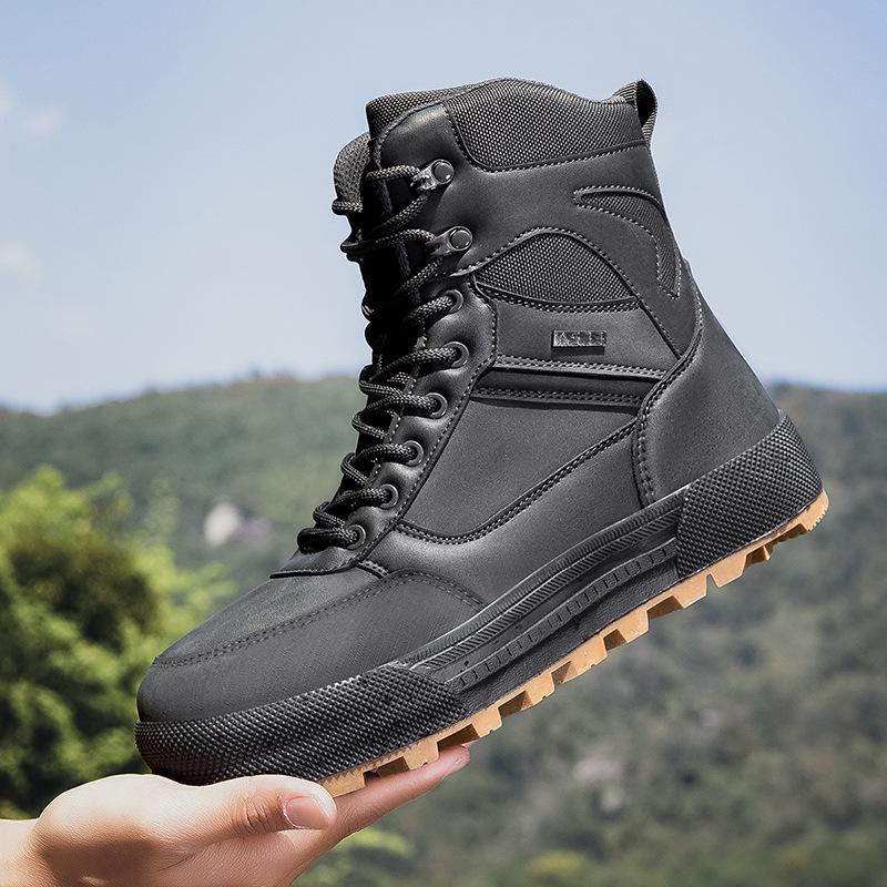 Men's Training Boots Camping Hiking Tactical Boots Outdoor Large Size Hiking Shoes Wear-resistant Breathable Men's Shoes