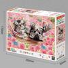 Epoch Jigsaw Rose Kitties Includes and Score Ticket 300-Piece Puzzle, Animals/Pets, Cat, (26x38cm), 25-142, Glue, Spatula,
