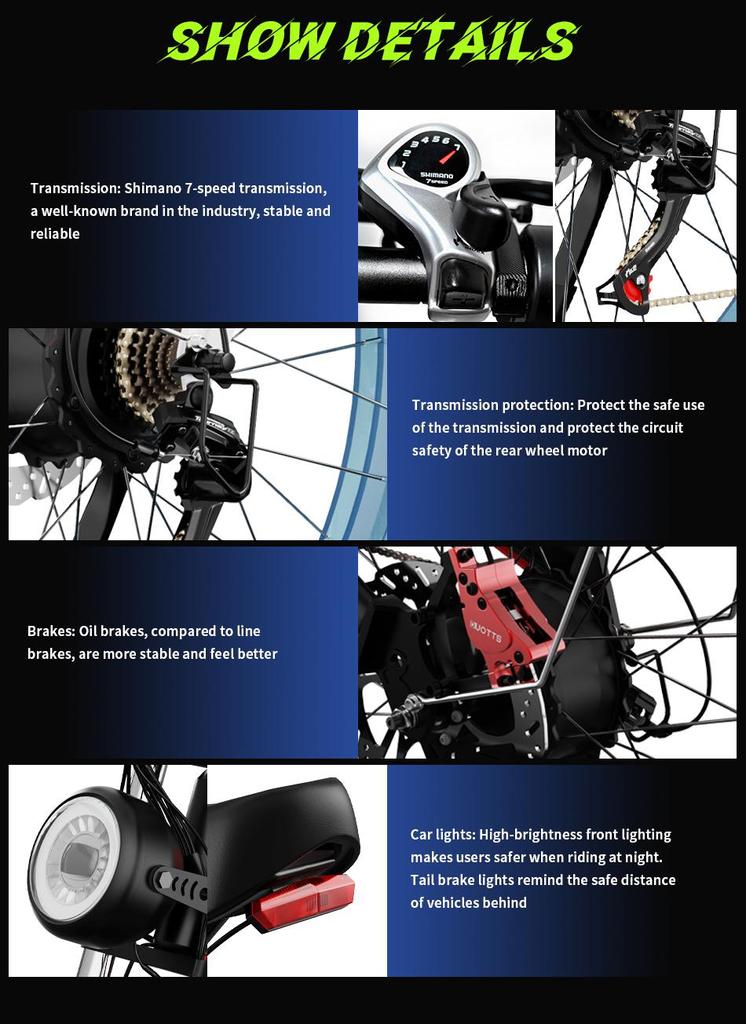 DUOTTS N26 Adult Electric Bike 750W Motor, 48V 20Ah Samsung Battery, 120km Range, IPX4 Waterproof, 55° Grade Climbing