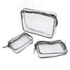 3Pcs Clear Insert Bag Transparent Makeup Toiletry Brush Zipper Insert Inner Bag Divider Storage Orga
