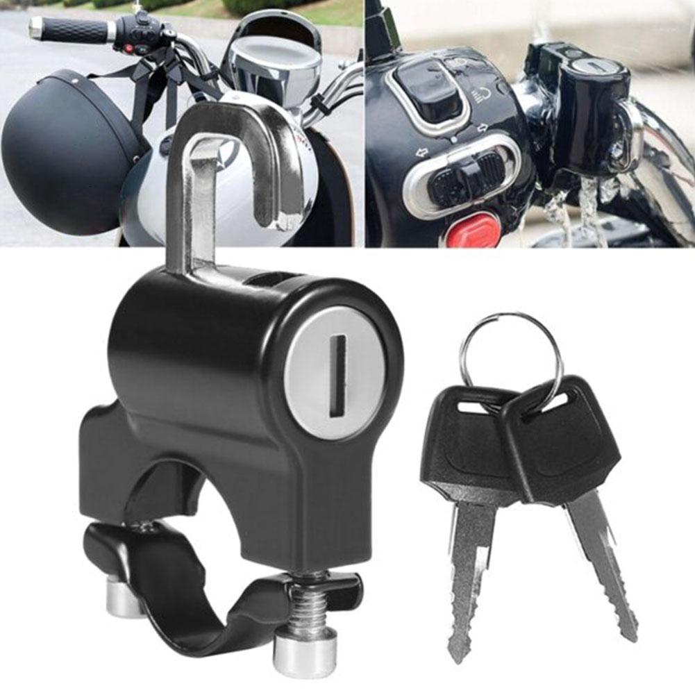 Diebstahlschutz Helm Schloss Lenkerhalterung Motorrad Elektro-Motorrad Universell Sicherheit Metallschloss Mit Schlüsselsatz