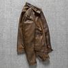 First Layer Pure Cowhide Short Distressed Leather Jacket Leather Jacket Men's Autumn and Winter Coat