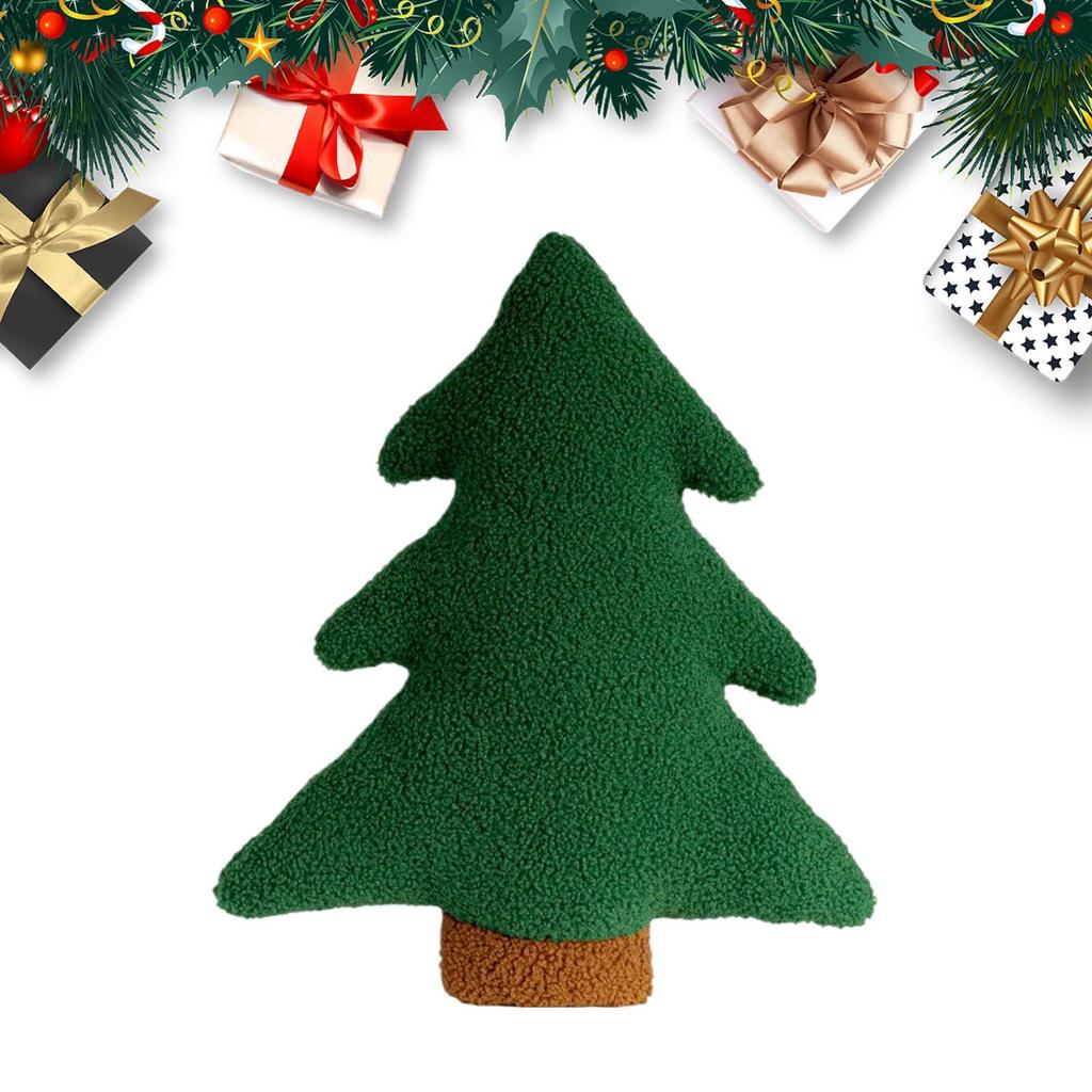 Christmas Couch Pillows Tree Plush Pillows Decorative Cushion Back Cushion Christmas Decorations for Holiday Living Room Sofa