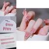 B461 Nail Piece Beautifully Handcrafted Ice Blue And Wholesale False Nails