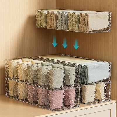Sock Storage Box Household Division Underwear Underwear Multi-compartment Organizer Drawer Type Storage Box Compartmentalized Storage Box